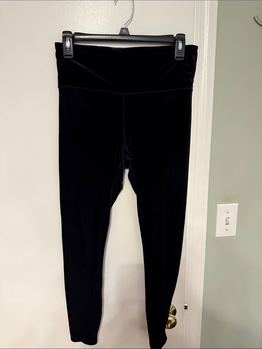 Athleta Black Velvet High-Rise Leggings